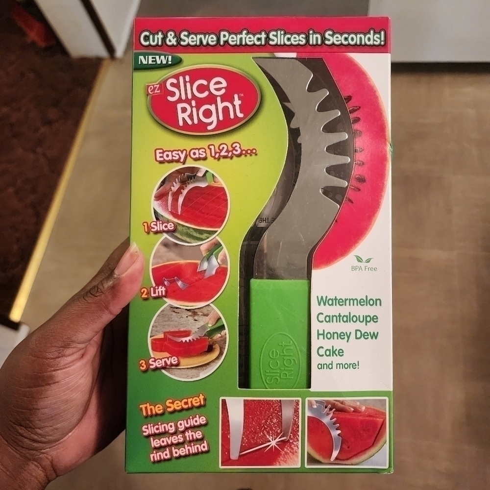 Slice Right As Seen On TV Fruit Slicer Cut & Serve Perfect Slices In Seconds NEW
